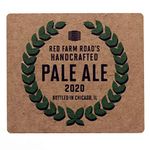 PERSONALIZED BEER BOTTLE LABELS FOR HOME BREW (Laurel) on Kraft Labels 4" Wide X 3 1/2" Tall (24, Green Laurel)