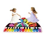 ZIPPY MAT Piano Mat for Kids, Giant Musical Keyboard Floor Playmat, 24 Keys, 10 Built-in Songs, 8 Instrument, Includes Songbook, Peacock Dance Gift for Boys Girls Toddlers