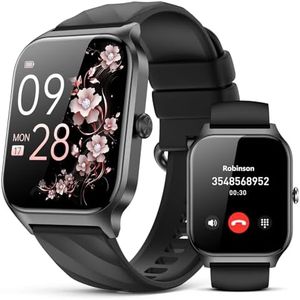 Smart Watch for Women Men - Answer/Make Call, Fitness Tracker Smartwatch for Android iPhone Compatible, Sleep Monitor Cycle, 110+ Sports Modes Step Counter (Modern, Midnight Black, 1.83)