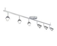 National Lighting Led Celing Lights Rotatable, 6 Way Ceiling Spolights, Chrome Plated Finish, for Living Room, Kitchen, Bedroom, GU10 Led Compatible