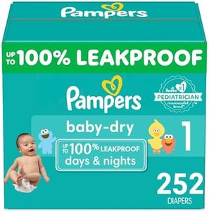 Pampers Diapers Newborn/ Size 1 (8-14 Lb), 252Count - Baby Dry Disposable Baby Diapers, One Month Supply