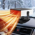 Yizemay Car Heater 12V Defroster & Defogger, Portable Car Heaters That Plug Into Cigarette, 2-in-1 Heating Cooling Windscreen Heater Fan.