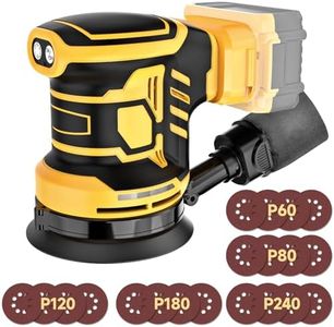 5-Inch Random Orbital Sander, Cordless Sanding Machine Compatible with Dewalt 20V Battery(NO Battery), Brushless Electric Sander with Dust Collector, 6 Variable Speed for Woodworking, Furniture