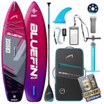 Bluefin Cruise 10'8 Inflatable Red Paddle Board | Premium SUP Package & Accessories | Non-Slip Deckpad & Lightweight | 6' Thick All-Round SUP Paddleboard | Perfect stand up board for Adults & Youth