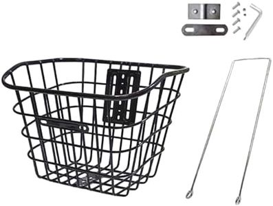 Generic Premium Front Bike Basket for Dogs and Cargo Storage, Black