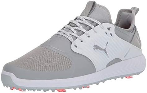 Puma Men's Ignite Pwradapt Caged Golf Shoe, Gray Violet-Puma Silver-Peacoat, 8 Wide