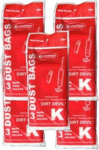 15 Royal Dirt Devil Stick Vac Type K Allergy Vacuum Bags All Dirt Devil Stick and Royal Vac Vacuum Cleaners 3-320230-001 3320230001 320230 3-320075-001 3320075001 320075 3-320235-001 3320235001 320235