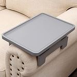 SINWANT Sofa Arm Clip Table,Sofa Arm Tray Table for Couch,Arm Rest Table Suitable for Home Drinks/Eat/Fruit,Sofa Tray Table for Couch Tray,Coffee Table & Side Tables for Small Spaces, Grey