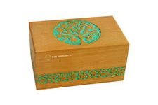 Hind Handicrafts Wooden Box Funeral Cremation Urns for Human Ashes Adult Large, Rosewood Cremation Urns for Ashes, Burial Urns for Columbarium (Large : 9" x 5.5" x 4.5" - 160lbs or 72kg)