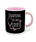 WHATS YOUR KICK Future Doctor Inspired Printed Designer Pink Inner Color Ceramic Coffee Mug (Future Doctor, Gift for Future Doctor, Birthday Gift, Best Gift) Multi- 12