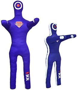 MMA SPORTS Grappling Dummies | Punching Dummy for Adults & Youth | Boxing Dummy Brazilian Jujitsu gi, Judo, Karate | Wrestling Training Dummy-(Standing 6FT / 72IN) UNFILLED, Blue