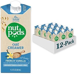 nutpods Oat French Vanilla Creamer - Unsweetened Oat Milk Creamer - Nut-Free Non Dairy Creamer - Keto, Gluten Free, Non-GMO, Vegan, Sugar Free, Kosher (12-Pack)