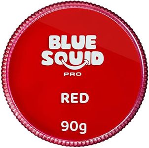 Blue Squid PRO Face Paint - Professional Water Based Single Cake Facepaint & Body Paints - SFX Makeup, Kids Adults Face Painting for Costume, Halloween, Cosplay - Classic Red 90g / 3oz