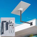 Starlink Gen3 Wall Mount for Starlink Gen 3, U-Bolt Bracket Pole Mounting Kit for Starlink Standard V3 Dish, Lang Wall Mount Pipe Adapter, Included Pipe Adapter and U-Bolt