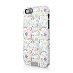 Tirita Compatible with iPhone 5 / 5s / SE 2016 Hard Case Phone Cover Unicorn Mythological Animal Rainbow Trendy Fashion Gift Present Cute Design