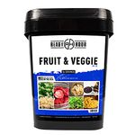 Ready Hour, Fruit & Veggie Mix, Non-Perishable Freeze-Dried Food, 30-Year Shelf Life, Portable Emergency and Adventure Food Supply, Durable Flood Safe Container, 56 Servings