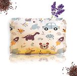 NTBAY Rai Mustard Seeds Pillow with Lavender, Baby-Round Head Shaping Baby Pillow,Neck Support Pillow Gifting 0-12 Months for Infant Microfiber Toddler (Standard, Cream)