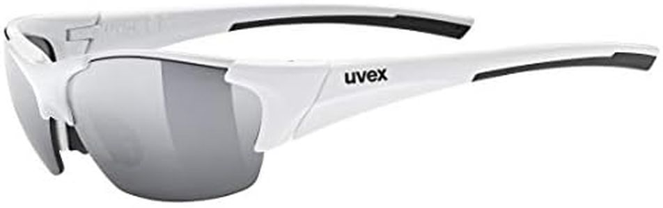 uvex blaze III, gafas deportivas unisex, incl. lentes intercambiables, comodidad sin presión y sujeción perfecta, white black/silver, one size