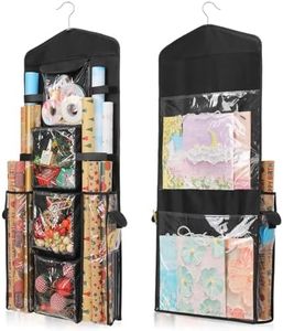 EXLIFBAG Wrapping Paper Storage, Gift Wrap Organizer Holder Double-Sided Hanging Gift Bag Storage Organizer