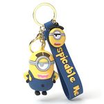 Daiyamondo Collectible Premium Famous Cartoon Anime 3D Rubber Silicon Keychain With Long Ribbon Suitable For Car And Bike Key rings | Bag Charm | Gifting | key chain (BSEM)