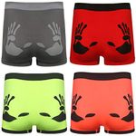 Get The Trend 3 Pairs Mens Seamless Boxer Shorts Trunks Briefs Adults Designer Boxers S-XL (X-Large, Wild New)