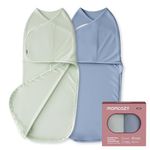 momcozy Swaddles for Newborns 0-3 Months, Quiet Fastener Swaddle Wrap, Easy for New Parents, Reduces Startle Reflex, 2-Pack, Serenity