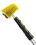 DOCAZOO 7-30 Foot (36 ft Reach) Extension Pole and 11” Hard Bristle Brush for House Siding, Deck, Garage, Patio and More