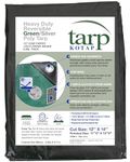 Kotap 12-ft x 14-ft Heavy-Duty 12 by 12 Cross Weave 8-mil Reversible Green/Silver Poly Tarp, Item: TGS-1214