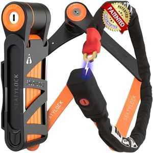 Seatylock FoldyLock Compact Folding Bike Lock and Viking Bike Chain Lock - Patented Sold Secure Approved Bike Locks - Super Strong Antitheft Guard System Bike Locks with Keys for Bikes & Scooters