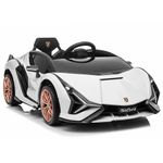 Kids Republic Officially Licensed Lamborghini SIAN 12V Ride-On Car for Kids with Remote Control, LED Lights, MP3 Player, and Battery Power (Pearl White)