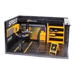 Milageto 1/24 Simulation Garage Display Case Display Scenery Model DIY Assembly Gifts for Teens, Adults, Without Board