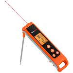 ThermoPro TP420 2-in-1 Instant Read Thermometer for Cooking, Infrared Thermometer Cooking Thermometer with Meat Probe, Non-Contact Laser Meat Thermometer for Griddle Grill Pizza Oven HVAC Pool