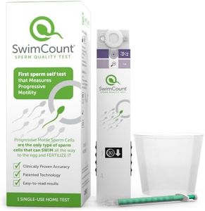 SwimCount At-Home Male Fertility Test, Measures Progressive Sperm Motility with High Sensitivity and Specificity, Discreet At-Home Results, Easy Sperm Quality Kit for Men