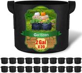 Gardzen 20-Pack 2 Gallon Grow Bags, Aeration Fabric Pots with Handles, Pot for Plants