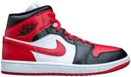 NIKE Jordan Womens WMNS Air Jordan 1 MID SE DO6699 200, Black/Red, 5.5 UK (BQ6472-079)