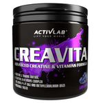 Activlab CREAVITA | Jar 300g | 30 Servings | Grape Flavor | creatine | Taurine | B Vitamins | Increasing Strength | Powder | 3X lab Tested