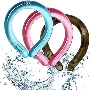 Neck Cooling Tube (One each colors, 3) | Wearable Cooling Neck Wraps for Summer Heat I Hands free Cold Gel Ice Pack | Reusable Neck Cooler | Relief for Hot Flashes and Fever