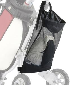 Sprinia Golf Push Cart Accessories - Golf Push Cart Backside Extension Storage Bag with Top-Closing Lid, Access to The Items Easily, Black
