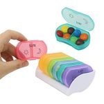 Tablet Organiser, Daily Pill Box Organiser 7 Day 2 Times Small Medicine Organiser for Vitamins, Supplements, Medicine Travel Pill Dispenser