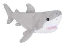 Wild Republic Great White Shark Plush, Stuffed Animal, Plush Toy, Gifts for Kids, Sea Critters 11 inches