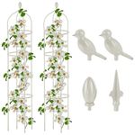 2 Pcs Garden Obelisk Trellis for Climbing Plants Outdoor 6 Ft Rose Bush Round Trellis for Pots Rustproof Metal Plant Flower Trellises for Clematis Vine Jasmine Support Outdoor Indoor