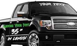 CustomDecal US 35-Inch Custom Personalized Name Vinyl Decal Sticker | Fade-Resistant Waterproof Decorative Text | Easy to Apply on Car Truck, Boat, Trailer Window or Bumper | 9 Fonts & 10 Colors