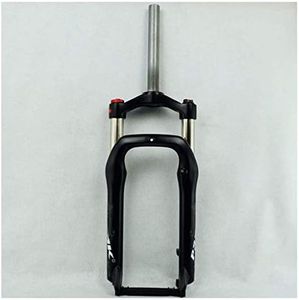 CHP Forcella anteriore bici 20 "per 4" pneumatico Air 1-1/8" freno a disco QR 9mm Viaggio 120mm Manuale di blocco Snow Beach XC MTB Bicicletta (Colore: Nero opaco)