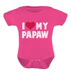 TeeStars - I Love My Papaw for Grandpa Baby Bodysuit 6M Wow Pink