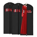 Univivi Garment Bags for Dresses, Clothes Covers Protector Bags 60", Waterproof Dust Proof Garment Covers Bags Moth Proof Dress Cover Bag, Wedding Dress Bag, Suit Bags for Travel and Storage - 3 Pack