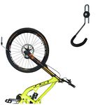 GearHooks Garage Bike Vertical Storage Hook Strong Bicycle Parking Wall Mount Stand Heavy Duty Utility Storage Hanger Fits All Bike Types for Space Saving Screw-in Organiser 1 Piece