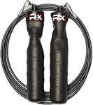 Rx Smart Gear Jump Rope - Black Ops Ergonomic Handles with Trans Black Cable Buff 3.4 9'0" | Jump Smart Weighted Speed Rope for Sports & Fitness, MMA, HIIT, Cardio & Functional Workout