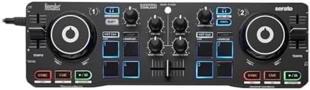 Hercules DJControl Starlight - Compact DJ Controller with Built-in Light Show and Professional Features