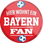 schilderkreis24 Football Magnet "Bayern Fan" Decorative Fridge Magnet Item Sport Club Gift Idea Club Christmas Football Fan Lovers Enthusiasts 8 x 8 cm