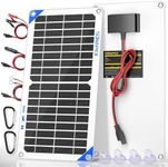 SUNAPEX 10W 12V Solar Panel Car Battery Charger 12 Volt Waterproof Solar Powered Battery Charger & Maintainer 12v Solar Trickle Charger for Car Boat RV Marine Trailer Battery